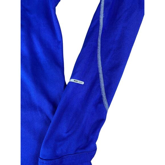 Nike Element Blue Running Shirt Sz S Dri-Fit 1/4 Zip Pullover Long Sleeve - Picture 4 of 5